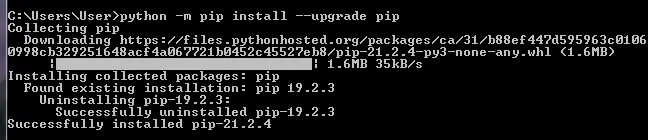 installing pip on windows using Command Prompt to install NumPy for Python