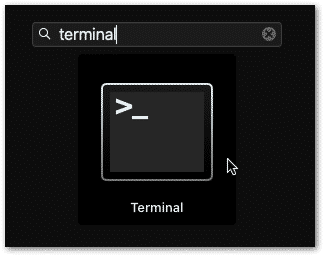 open terminal on macOS or Linux