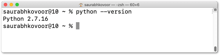 check if python is installed on macOS