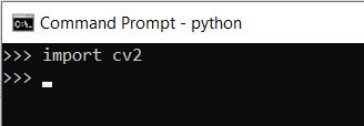 import CV2 through Command Prompt to install OpenCV in Python