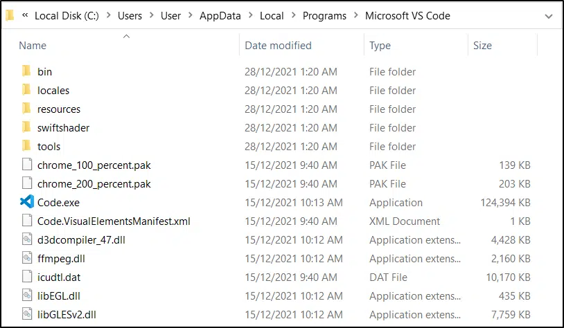 completely uninstalling Visual Studio Code to reinstall it on Windows