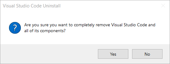 completely uninstalling Visual Studio Code to reinstall it on Windows
