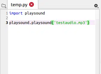 play, read, open or run sound, audio or MP3 files in Python on Linux using playsound