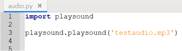 play, read, open or run sound, audio or MP3 files in Python on Windows using playsound