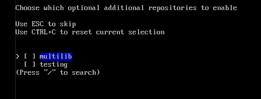 Optional repositories to install arch linux