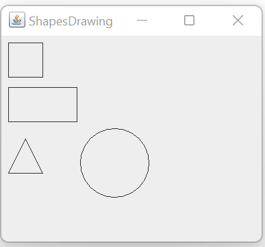 How to draw Multiple shapes in Java