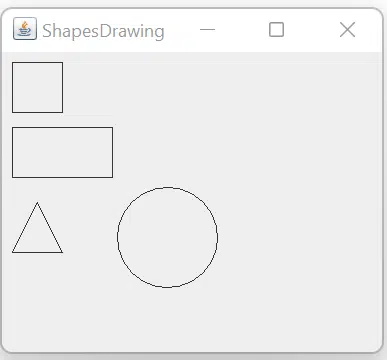 How to draw Multiple shapes in Java