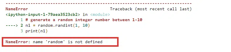 Fix "NameError: Name 'Random' Is Not Defined" in Python