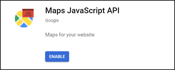 enable Maps JavaScript API