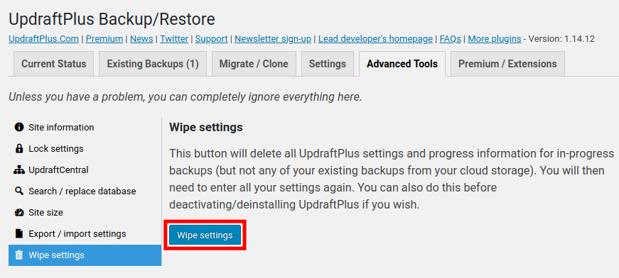 Reset Your Memory Limit to fix UpdraftPlus backup failed, not finished or not creating backups