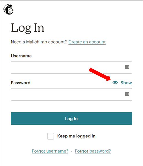 Check your login credentials to fix can't log in or sign in to MailChimp