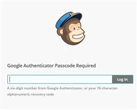 Check for authenticator passcode requirement to fix can't log in or sign in to MailChimp