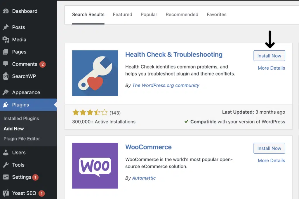 use Health Check and Troubleshooting plugin to fix WordPress theme not uploading, installing or installation failed error