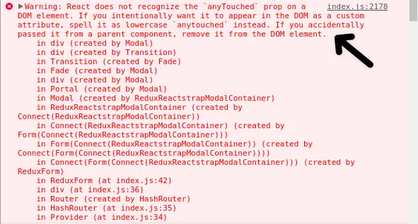 React Does Not Recognize the 'X' Prop on a DOM Element